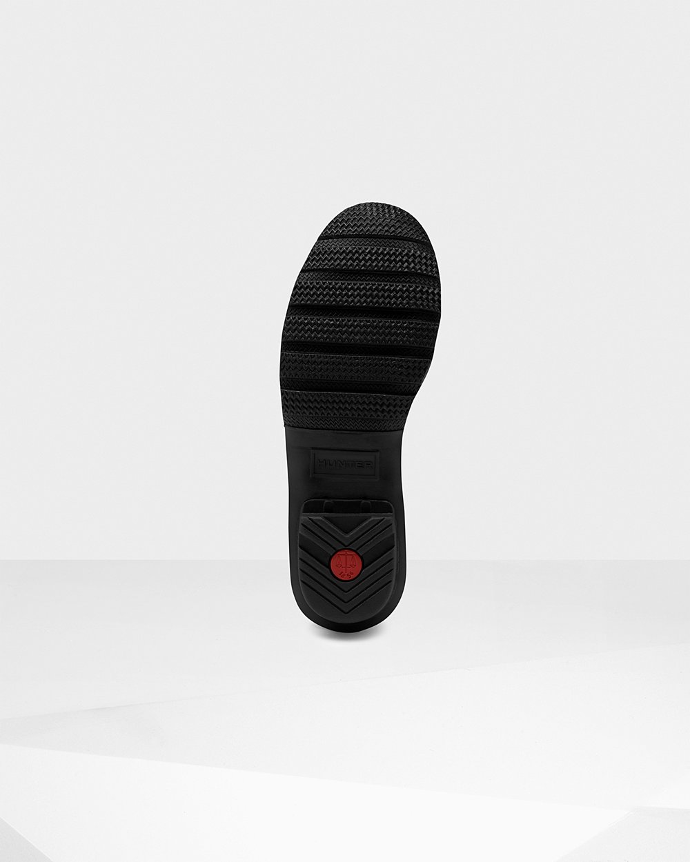 Womens Short Rain Boots - Hunter Original Exploded Logo Texture (27BCJMRLS) - Black
